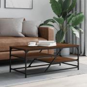 vidaXL Soffbord brun ek 100x49x40 cm konstruerat trä