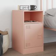 vidaXL Sängskåp rosa 34,5x39x62 cm stål
