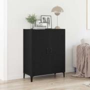 vidaXL Skänk svart ek 69,5x34x90 cm konstruerat trä