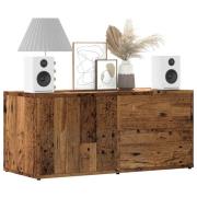 vidaXL Tv-bänk åldrat trä 80x34x35,5 cm konstruerat trä