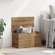 vidaXL Förvaringslåda med Lock Artisan Ek 60x35x35 cm Konstruerat Trä