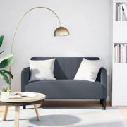 vidaXL Loveseat soffa mörkgrå 109 cm sammet