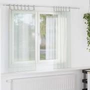 vidaXL Voile gardiner med öglor 2 st ljusgrå 140x175 cm