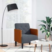 vidaXL Soffstol med armstöd mörkgrå 55 cm sammet