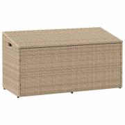 vidaXL Förvaringslåda för trädgård beige 110x50x58 cm konstrotting
