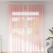 vidaXL Voile gardiner med öglor 2 st rosa 140x260 cm
