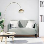 vidaXL Loveseat soffa ljusgrå 109 cm sammet