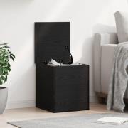 vidaXL Förvaringslåda i svart ek 40x42x46 cm i ingenjörsträ