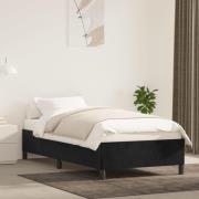 vidaXL Sängram svart 90x200 cm sammet