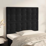 vidaXL Sänggavel svart 90x5x118/128 cm sammet