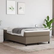 vidaXL Boxspring-sängram taupe 120x200 cm tyg