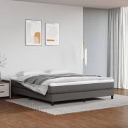 vidaXL Boxspring-sängram grå 180x200 cm konstläder