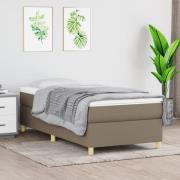 vidaXL Boxspring-sängram Taupe 80x200cm tyg