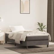vidaXL Boxspring-sängram mörkgrå 80x200 cm sammet