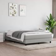 vidaXL Boxspring-sängram ljusgrå 140x190 cm tyg