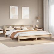 vidaXL Sängram utan madrass 200x200 cm massiv furu