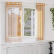 vidaXL Voile gardiner med genomföringar 2 st orange 140x140 cm