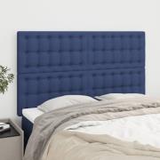 vidaXL Huvudgavlar 4 st blå 72x5x78/88 cm tyg