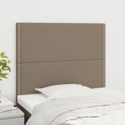 vidaXL Sänggavel taupe 90x5x118/128 cm tyg