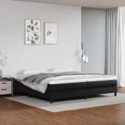 vidaXL Sängram svart 200x200 cm konstläder