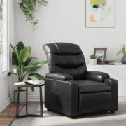 vidaXL Reclinerfåtölj svart konstläder