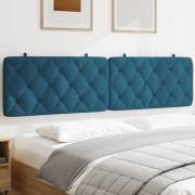 vidaXL Headboard Cushion Blue 200 cm Velvet