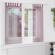 vidaXL Voile gardiner med öglor 2 st lila 140x140 cm