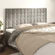 vidaXL Sänggavel ljusgrå 180x5x118/128 cm sammet