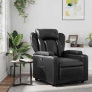 vidaXL Reclinerfåtölj svart konstläder