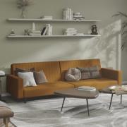 vidaXL Bäddsoffa 2-sits brun sammet