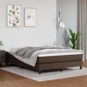 vidaXL Sängram brun 140x200 cm konstläder