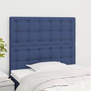 vidaXL Sänggavel blå 100x5x118/128 cm tyg