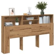 vidaXL Sänggavel m förvaring ek 180x19x103,5 cm konstruerat trä