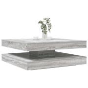 vidaXL Soffbord 360 grader vridbart grå sonoma 90x90x34,5 cm