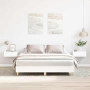 vidaXL Sängram utan madrass vit 140x200 cm konstruerat trä