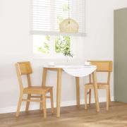 vidaXL Matstolar 2 st massivt trä gummi