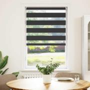 Rullgardin randig svart 50 x 100 cm transparent