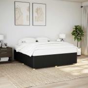 vidaXL Sängram utan madrass svart 200x200 cm tyg
