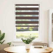Rullgardin randig brun 90 x 150 cm transparent