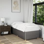 vidaXL Sängram utan madrass Taupe 90x200 cm tyg