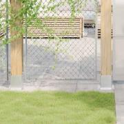 vidaXL Stolpbaser, fyrkant, 4 st, silver, 101x101 mm galvaniserat stål