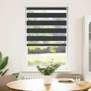 Rullgardin randig svart 70 x 120 cm transparent