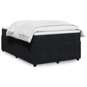 vidaXL Ramsäng med madrass svart 120x190 cm sammet