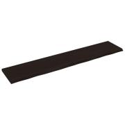 vidaXL Vägghylla mörkbrun 200x40x(2-4) cm behandlad massiv ek