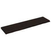 vidaXL Vägghylla mörkbrun 120x30x(2-4) cm behandlad massiv ek