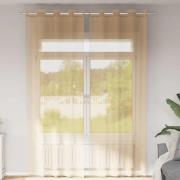 vidaXL Voile gardiner med genomföringar 2 st sand