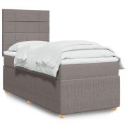 vidaXL Ramsäng med madrass taupe 100x200 cm tyg