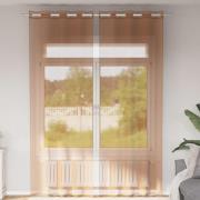 vidaXL Voile gardiner med genomföringar 2 st terrakotta