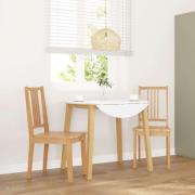 vidaXL Matstolar 2 st, naturligt massivt trä gummi