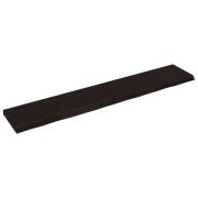 vidaXL Vägghylla mörkbrun 220x40x(2-6) cm behandlad massiv ek